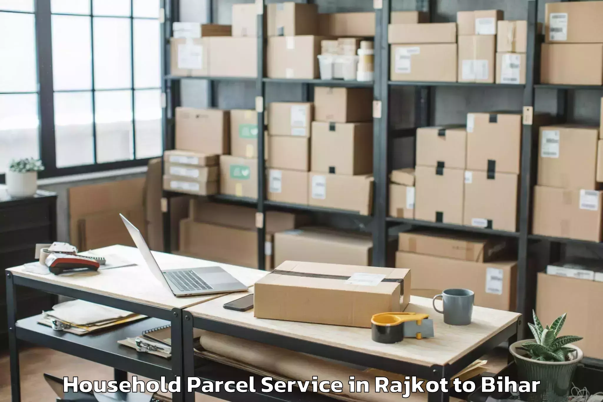 Professional Rajkot to Warisaliganj Household Parcel